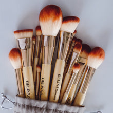 Load image into Gallery viewer, Gelina Cosmetics Professional 18 Piece Bamboo Make Up Brush Set