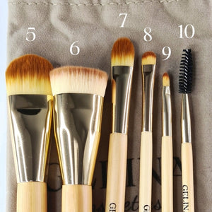 Gelina Cosmetics Professional 18 Piece Bamboo Make Up Brush Set